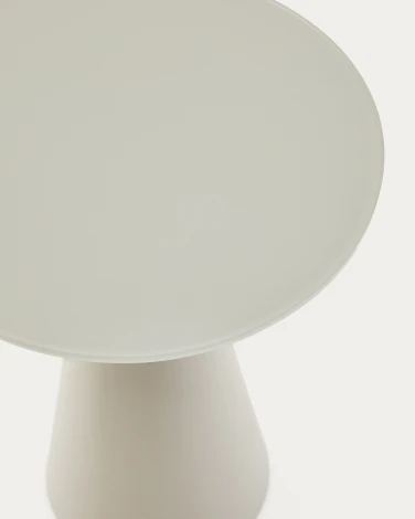 Журнальный столик Wilshire из матового стекла и стали матово-серый Ø35 см La Forma (ex Julia Grup) арт.261697