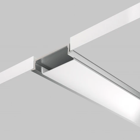 Алюминиевый профиль встраиваемый с накладным фланцем 30x6 серебро, 2 м Maytoni Led Strip 632018