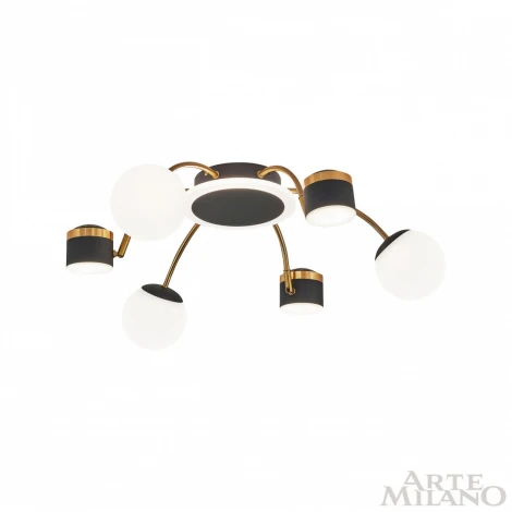 Потолочная люстра на штанге Arte Milano 272040/6 BK/GD (LED, 220V, шарики)