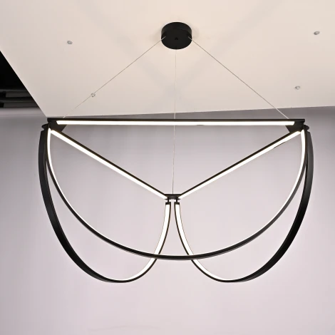 Подвесной светильник Solana Light 3 Black By ImperiumLoft Solana-Light01 (LED, 220V, пульт управления, на тросе)