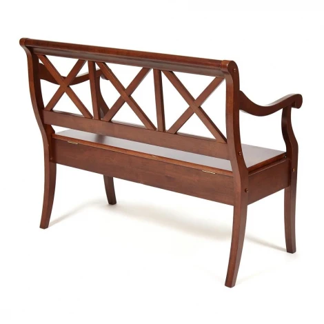 Скамейка ALBIZZI (Альбицци) dark walnut (дерево гевея/мдф)