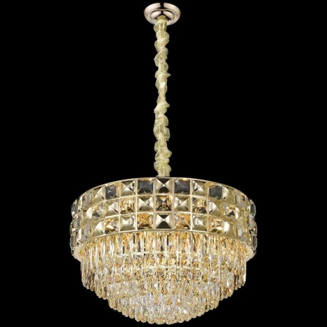 Подвесная люстра Wertmark Sabrina WE133.16.303 (220V, хрусталь, на цепи, круглые)