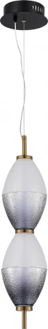 Подвесной светильник ST Luce Ice SL6130.403.15 Черный/Белый, Дымчатый LED 1*16W 3000K (220V, на тросе)