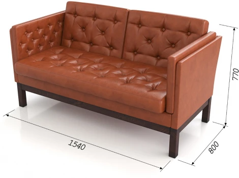 Диван Arsko Айверс М венге оранжевый кожзам