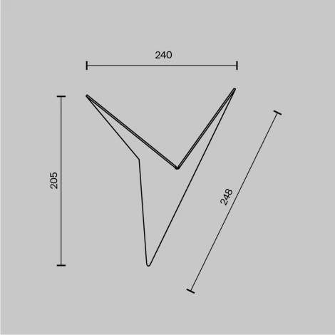 Настенный светильник (бра) Trame 3000К 3Вт IP 20 LED Maytoni Technical C808WL-L3W (220V)