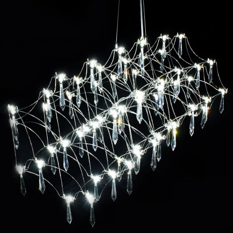 Подвесная люстра светодиодная хрустальная с пультом ILLUMICO IL2025-1430HX-69 Ether