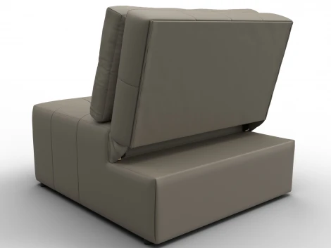 Кресло-кровать Лига-107 (80) (ЛДСП,Брус,Фанера,Экокожа/Бежевый) Лига Диванов 134941