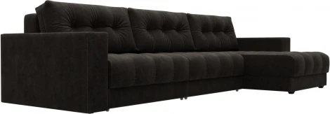 Диван угловой с декором Лига-049 НПБ Лонг Лига Диванов (Велюр) арт.128304