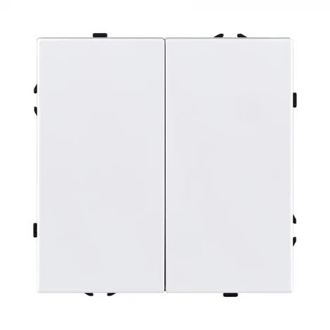 Выключатель 2-клавишный 10А/250В белый матовый Kollinger Eclipse EC-004WH