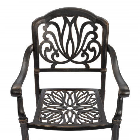 Комплект Secret de Maison Quartet/Квартет (стол+4 стула) алюминиевый сплав, бронзовый Tetchair 25572