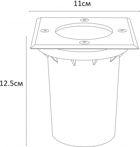 Встраиваемый светильник уличный Arte Lamp Piazza A6015IN-1SS (220V, круглые, IP67)