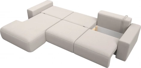 Диван угловой Лига-036 НПБ Классик Лонг левый угол Лига Диванов (Замша) арт.127802L