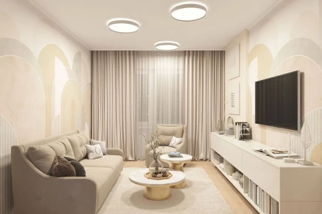 Потолочный светильник круглый Denkirs Plato DK6511-WH (регулировка яркости, LED, 220V, пульт управления, умный дом - Алиса, Smart Life, круглые)