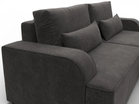 Диван угловой Лига-120 угол правый (ДСП,Брус,Фанера,ЛДС,Велюр/Темно-коричневый) Лига Диванов 137289