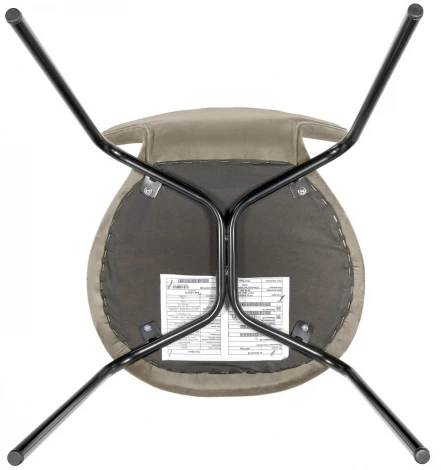 Стул Seven латте велюр с чёрными ножками Bradex Home RF 0253