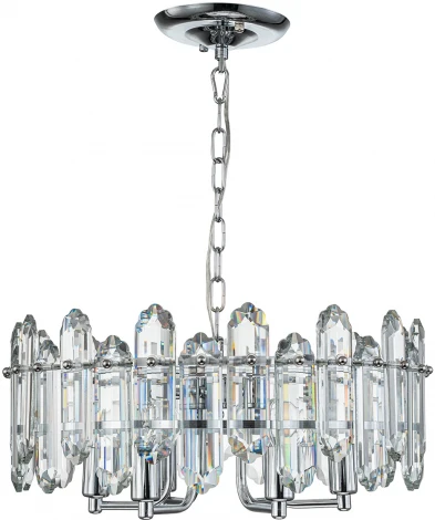 Подвесная люстра Escada Tiara 2111/6S Chrome 1х40Вт Е14, металл/стекло, хром (220V, на цепи, круглые)