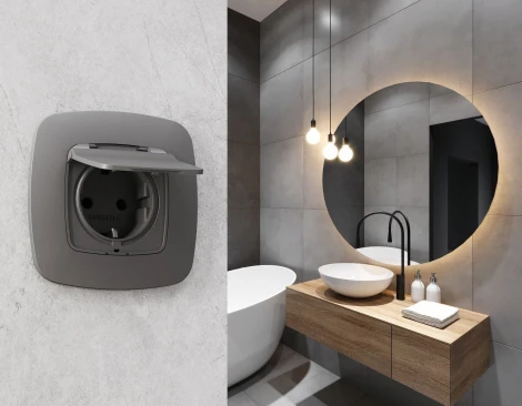 Рамка Ambrella Volt OMEGA Ecta (Антрацит серый) 5-ая OF140655