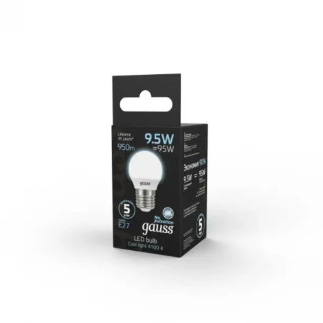 Лампочка светодиодная E27 9,5 Вт 950 lm 4100K нейтральное белое свечение Gauss 105102210