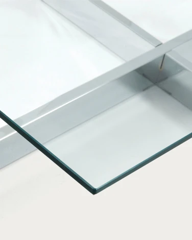 Журнальный стол La Forma (ex Julia Grup) Plam (Прозрачный,Серебряный/ Сталь,Стекло,Металл)