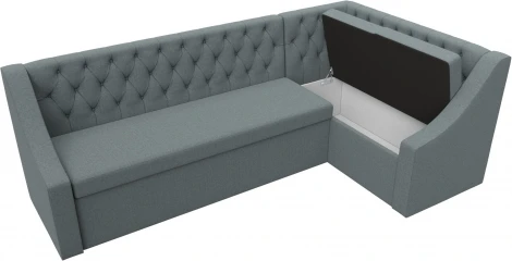 Диван кухонный угловой Мерлин правый угол (Серый/Рогожка) Лига Диванов арт.122514