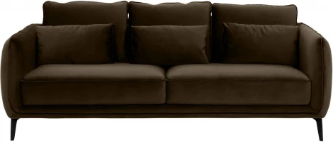 Диван Amsterdam трехместный ОГОГО (арт.342366), (Ткань/Коричневый)