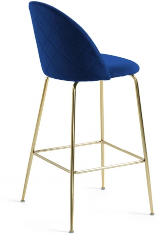 Барный стул La Forma (ex Julia Grup) Ivonne (Синий,Золотой/ Металл,Пена,Сталь,Фанера)