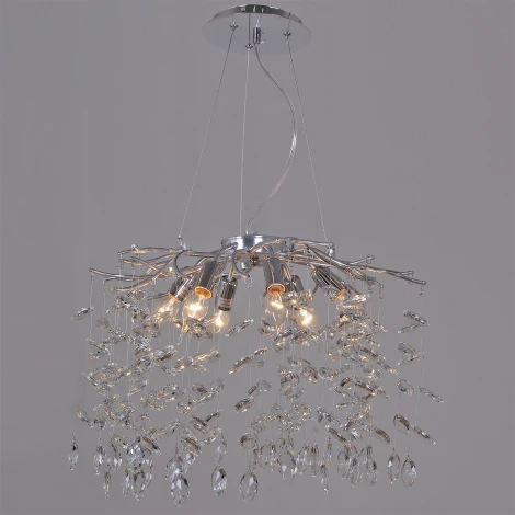 Подвесная люстра хрустальная Reluce 08180-0.4-06 CR (220V, на тросе)