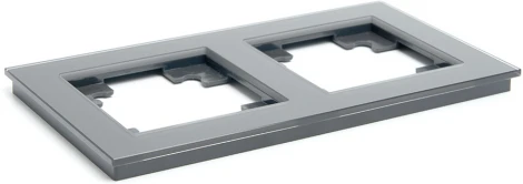 Рамка на 2 поста (графит) Stekker Катрин 39540