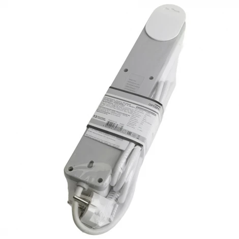 Сетевой фильтр 4-х местный с заземлением 3 метра (белый) Stekker Optima 50090