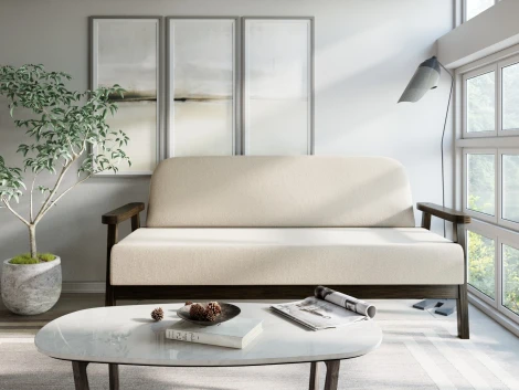 Диван Arsko прямой Флори М венге велюр бежевый