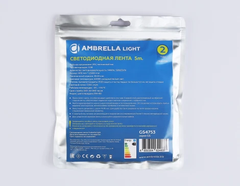 Светодиодная лента COB 528Led/14W m/ 24V IP20 6500K/ 5m*10mm*2mm (2 конт.) Ambrella Illumination GS4753