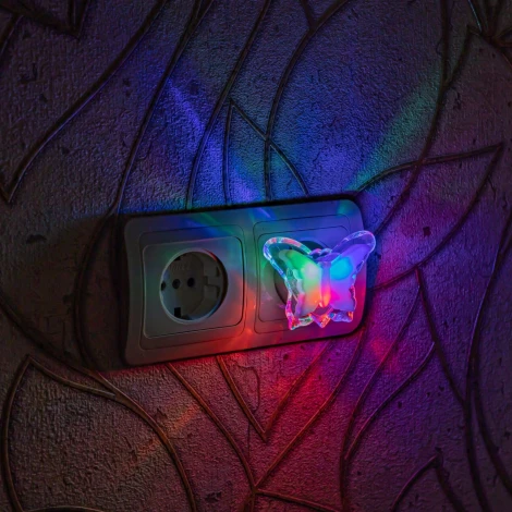 Ночник Uniel DTL-308-Бабочка/RGB/3LED/0,5W