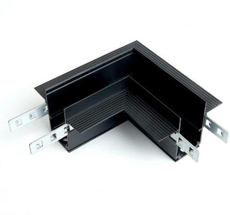 Соединитель угловой для низковольтного встраиваемого шинопровода, черный Feron LD2004 41980