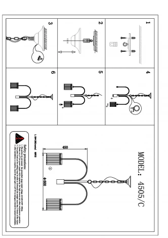 Подвесная люстра Newport 4500 4505/C chrome (220V, на цепи)