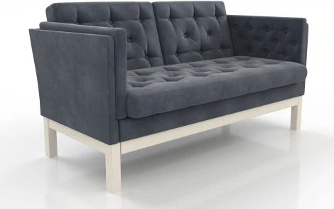 Диван Arsko Айверс М беленый дуб серый шенилл