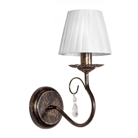 Бра Day&Night, 1 плафон, черный с золотом, белым и прозрачным