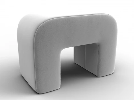 Пуф 008 (ДСП,Брус,Фанера,Велюр/Молочный) Лига Диванов 132382