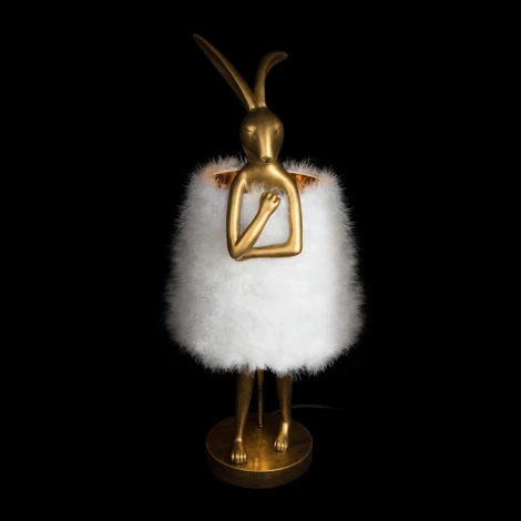 Настольная лампа Loft It Lapine 10315/B White fluff (220V, выключатель, животные)