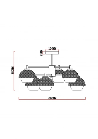 Потолочная люстра на штанге MyFar Hloya MR1781-6 (220V)