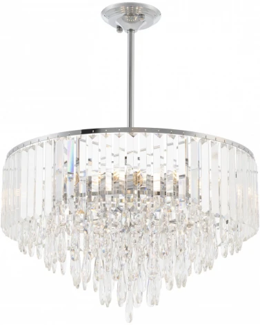 Подвесная люстра хрустальная на штанге Arte Milano Sorrento-5509 375509/10/300/570 CR (220V)