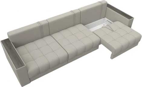 Диван прямой с декором Лига-049 НПБ Лонг Лига Диванов (Рогожка) арт.128416