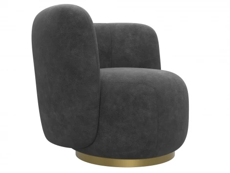 Кресло Лига-072 (Фанера//Велюр/Темно-серый) Лига Диванов 131004