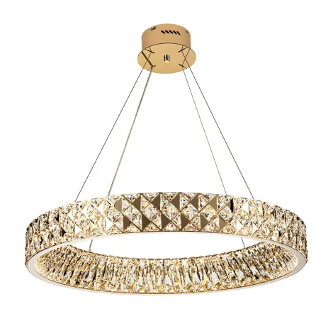 Подвесная люстра светодиодная хрустальная с регулировкой цветовой температуры Modelux MODELUX ML.335.800 GD