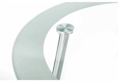 Стеклянный стол Woodville Vasko белый 11316