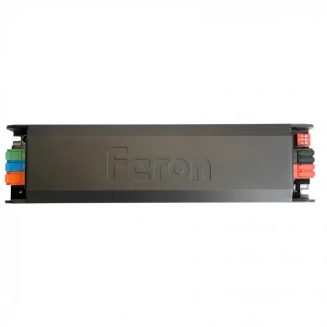 Трансформатор электронный для светодиодной ленты с плавным пуском и диммированием 400W 24V IP20 клипсы Feron LB004 52127