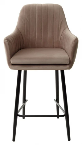 Полубарный стул Роден Premier 09 Серо-коричневый, велюр (H=65cm)