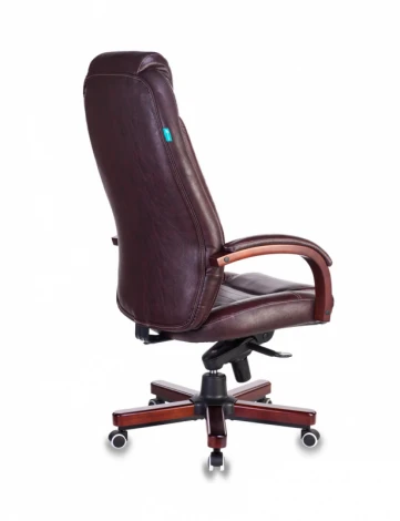 Кресло руководителя Бюрократ T-9923WALNUT коричневый кожа крестовина металл/дерево