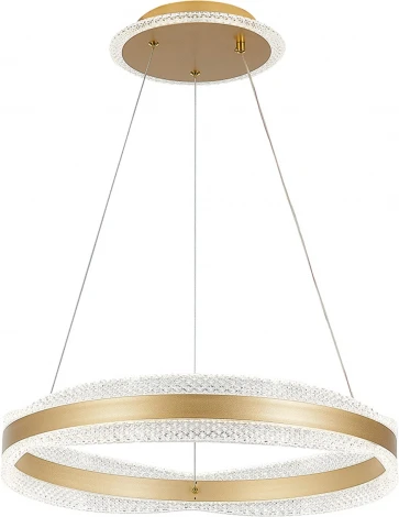 Подвесной светильник Natali Kovaltseva INNOVATION STYLE 83143 нимб с пультом ДУ, моб. приложением 120W, золото, LED