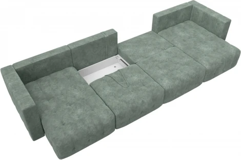 Диван П-образный Лига-052 НПБ Лонг Лига Диванов (Велюр) арт.128854
