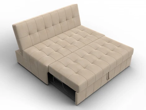 Диван прямой Лига-107 (140) (ЛДСП,Брус,Фанера,Велюр/Бежевый) Лига Диванов 134906